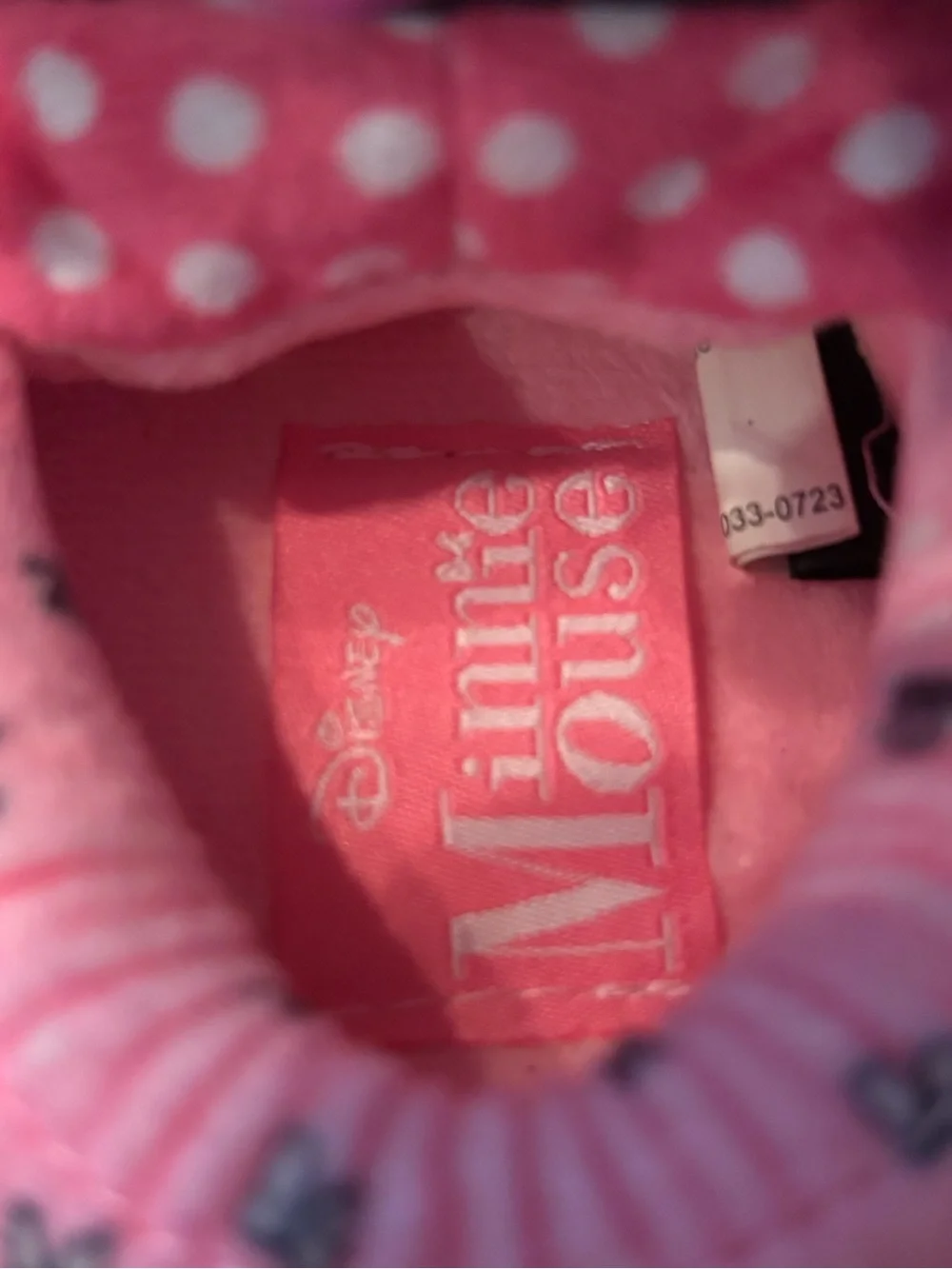 Disney ground up pink Minnie Mouse slippers toddler 7/8